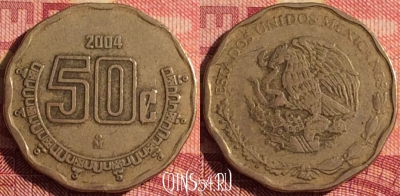 Мексика 50 сентаво 2004 года, KM# 549, 330i-005