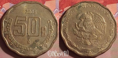 Мексика 50 сентаво 2005 года, KM# 549, 060j-043
