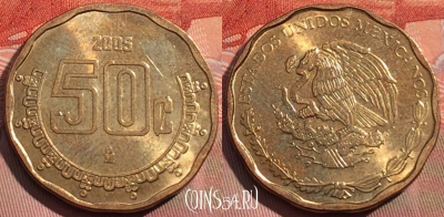 Мексика 50 сентаво 2005 года, KM# 549, 268a-038
