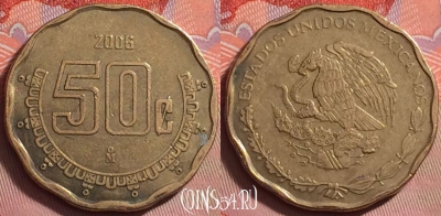 Мексика 50 сентаво 2006 года, KM# 549, 138j-022