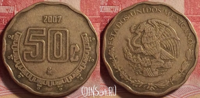Мексика 50 сентаво 2007 года, KM# 549, 236j-015