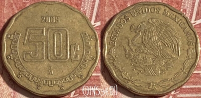 Мексика 50 сентаво 2009 года, KM# 549, 341r-134