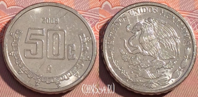 Мексика 50 сентаво 2009 года, KM# 936, 078b-012