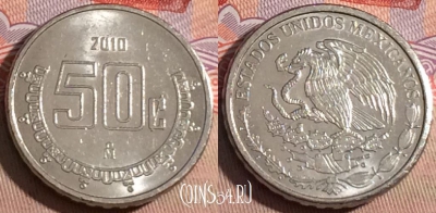 Мексика 50 сентаво 2010 года, KM# 936, 218a-089