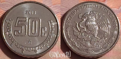 Мексика 50 сентаво 2013 года, KM# 936, 044i-145