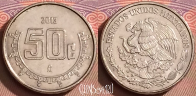 Мексика 50 сентаво 2013 года, KM# 936, 092l-035