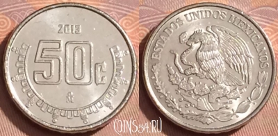 Мексика 50 сентаво 2013 года, KM# 936, 362k-125