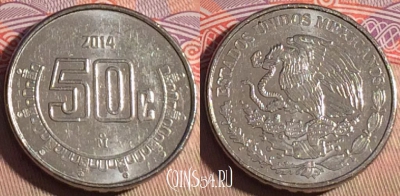 Мексика 50 сентаво 2014 года, KM# 936, 206a-080