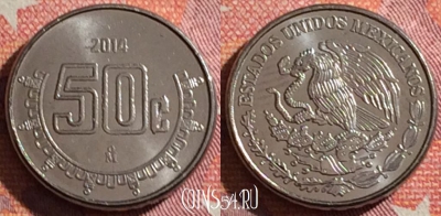 Мексика 50 сентаво 2014 года, KM# 936, 346-023