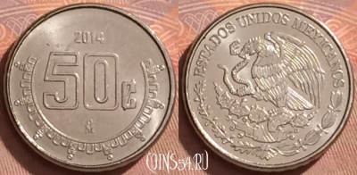 Мексика 50 сентаво 2014 года, KM# 936, 370k-132