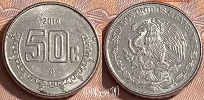 Мексика 50 сентаво 2014 года, KM# 936, 461r-344
