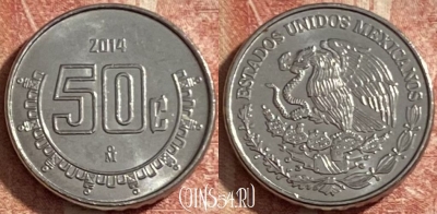 Мексика 50 сентаво 2014 года, KM# 936, 484р-092 ♛