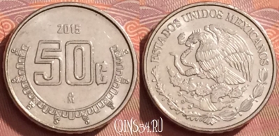 Мексика 50 сентаво 2015 года, KM# 936, 286l-049