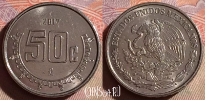 Мексика 50 сентаво 2017 года, KM# 936, 082g-027