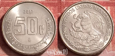 Мексика 50 сентаво 2017 года, KM# 936, 137l-113