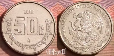 Мексика 50 сентаво 2018 года, KM# 936, 092l-001