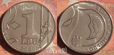 Молдавия 1 лей 2020 года, UNC, 061i-129
