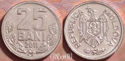 Молдавия 25 бань 2011 года, KM# 3, UNC, 136k-130