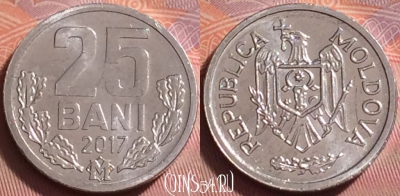 Молдавия 25 бань 2017 года, KM# 3, UNC, 329j-086