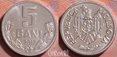 Молдавия 5 бань 2017 года, KM# 2, UNC, 329j-036