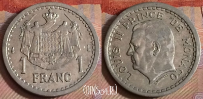 Монако 1 франк 1943 года, KM# 120, 270b-052