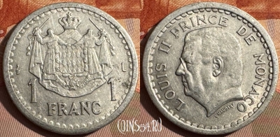 Монако 1 франк 1943 года, KM# 120, 372s-080 ♛