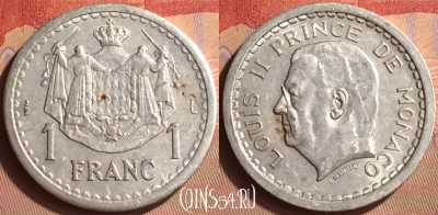 Монако 1 франк 1943 года, KM# 120, 432-114