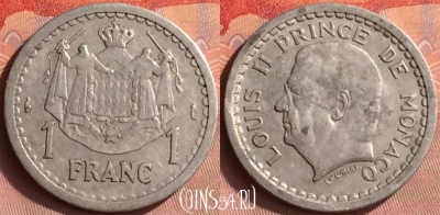 Монако 1 франк 1943 года, KM# 120, 432o-064