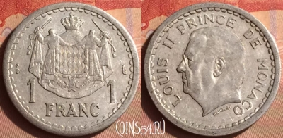 Монако 1 франк 1943 года, KM# 120, 433-069