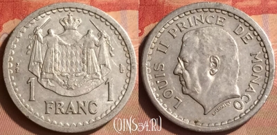 Монако 1 франк 1943 года, KM# 120, 433-109