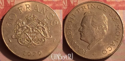 Монако 10 франков 1979 года, KM# 154, 432-142