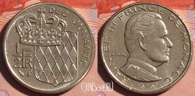 Монако 1/2 франка 1979 года, KM# 145, 116d-060