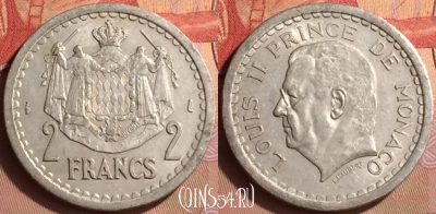 Монако 2 франка 1943 года, KM# 121, 432-110