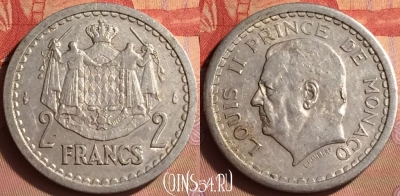 Монако 2 франка 1943 года, KM# 121, 433-032