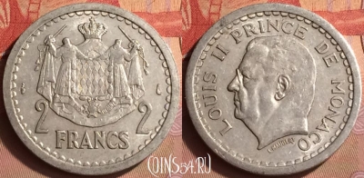 Монако 2 франка 1943 года, KM# 121, 433-045