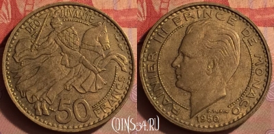 Монако 50 франков 1950 года, KM# 132, 433-078