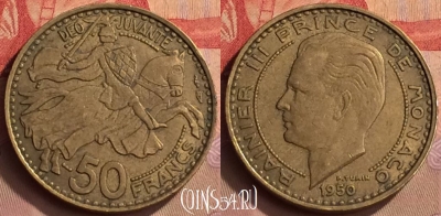 Монако 50 франков 1950 года, KM# 132, 445-109