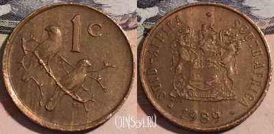 ЮАР 1 цент 1989 года, KM# 82, a126-010