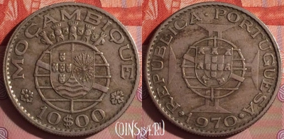 Мозамбик 10 эскудо 1970 года, KM# 79b, 055i-049
