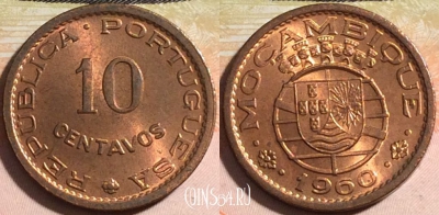Португальский Мозамбик 10 сентаво 1960 года, a081-068
