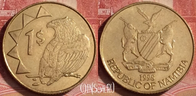 Намибия 1 доллар 1998 года, KM# 4, 391-124