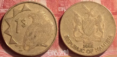 Намибия 1 доллар 2006 года, KM# 4, 177m-139