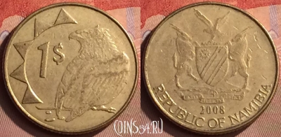Намибия 1 доллар 2008 года, KM# 4, 412-117