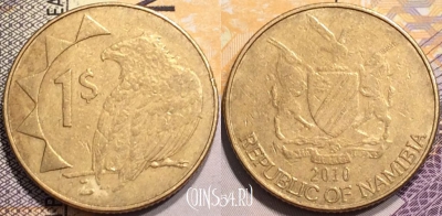 Намибия 1 доллар 2010 года, KM# 4, 140-067