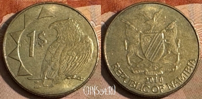 Намибия 1 доллар 2010 года, KM# 4, s163t-012