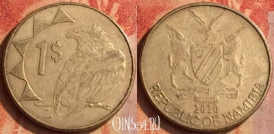 Намибия 1 доллар 2010 года, KM# 4, 208o-093