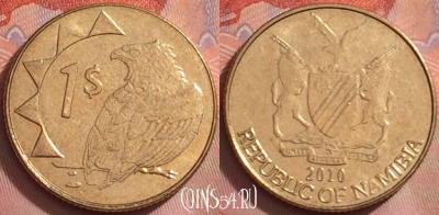 Намибия 1 доллар 2010 года, KM# 4, 268k-080