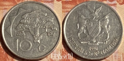 Намибия 10 центов 1996 года, KM# 2, 500р-017
