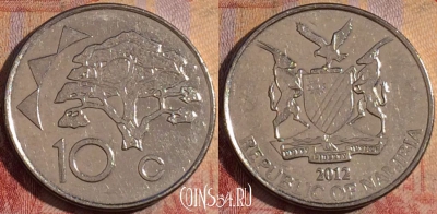 Намибия 10 центов 2012 года, KM# 2, 170a-029