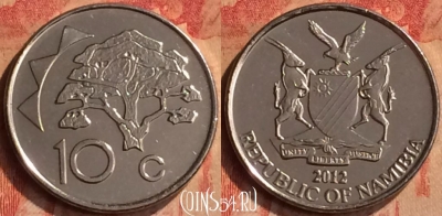 Намибия 10 центов 2012 года, KM# 2, 415-008